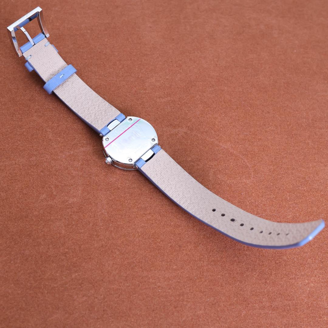 稼働 TORY BURCH 腕時計 ラウンド カーフレザー ロゴ文字盤 1908