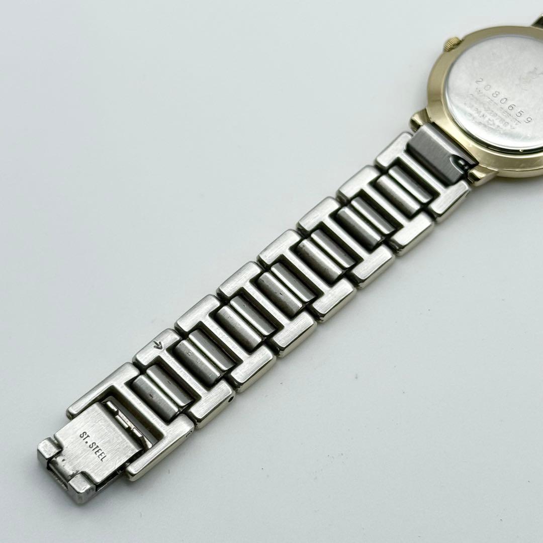 ✨新品電池・稼働✨サンローラン 腕時計 クォーツ ラウンド コンビ 箱付