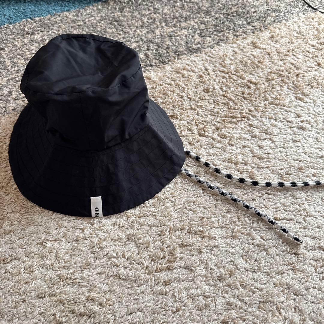 アウトドアハット ブラック ギンガムチェック