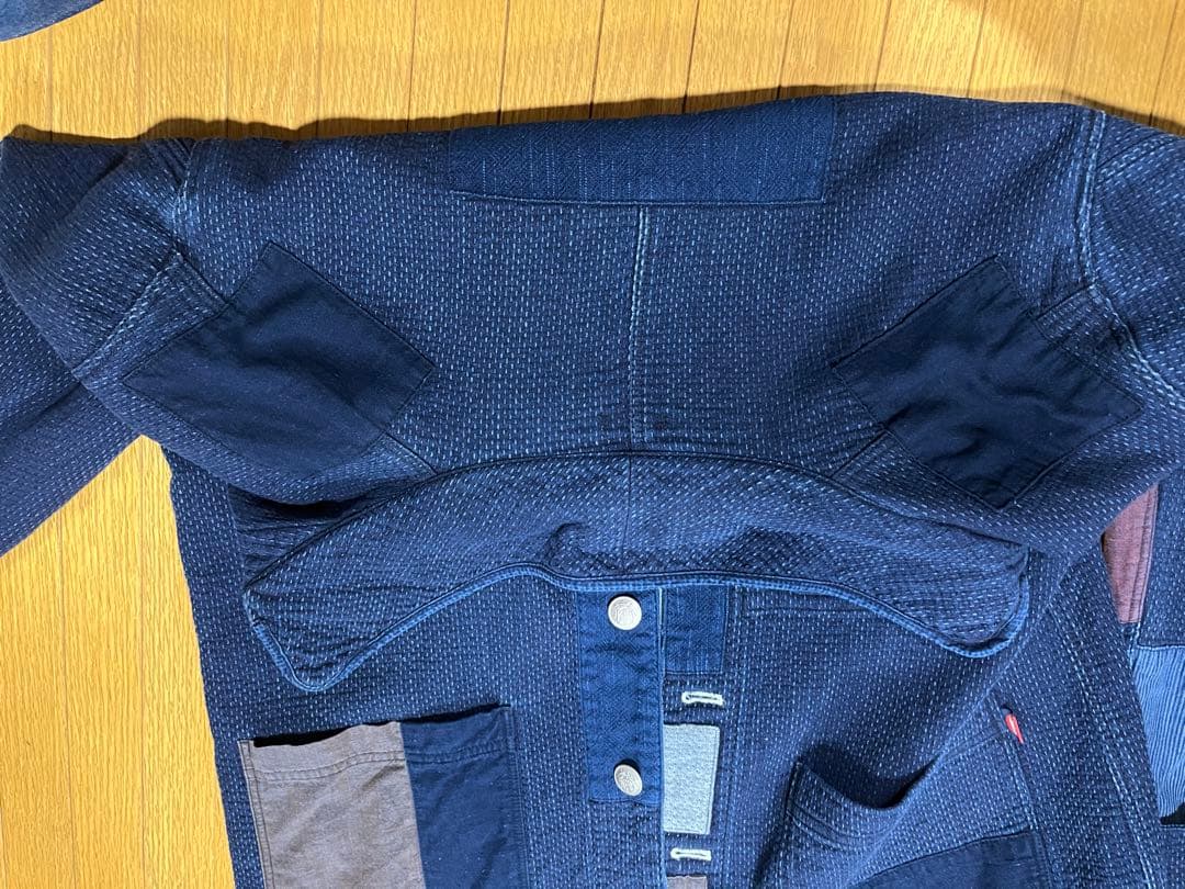 kasurira カスリラ ジャケット デニム コート 藍色 絣 カバーオール