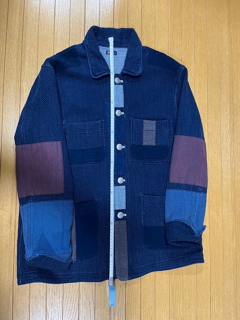 kasurira カスリラ ジャケット デニム コート 藍色 絣 カバーオール