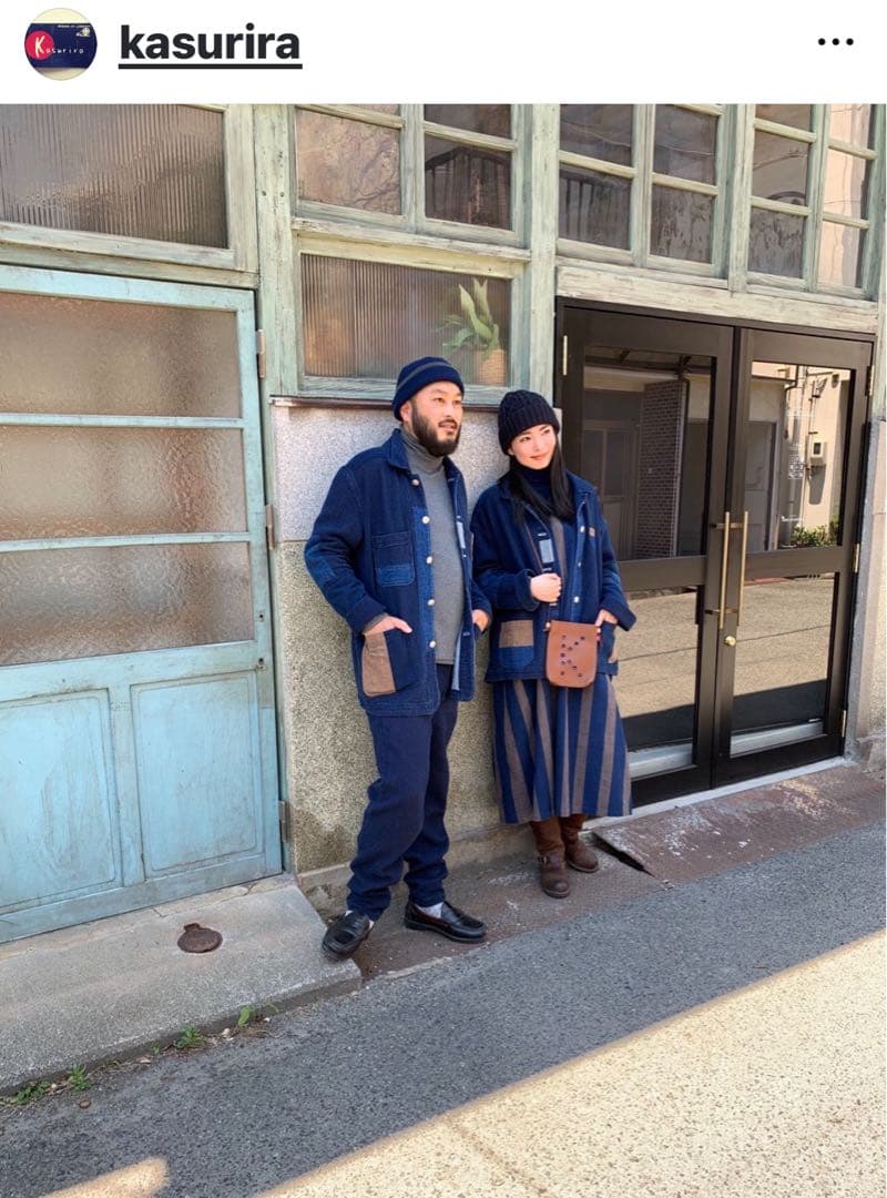 kasurira カスリラ ジャケット デニム コート 藍色 絣 カバーオール