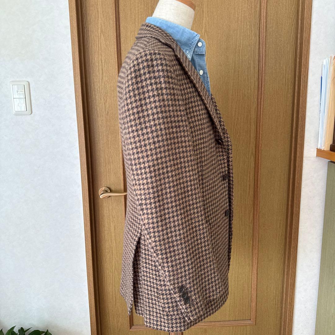 テーラードジャケット ブラウン チェック柄