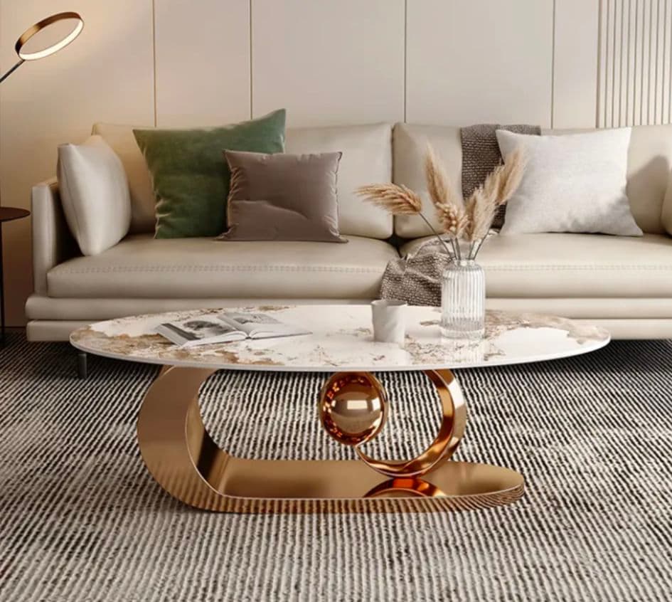 【ほぼ新品12万購入】モダンテーブル大理石風 コーヒーテーブル センターテーブル