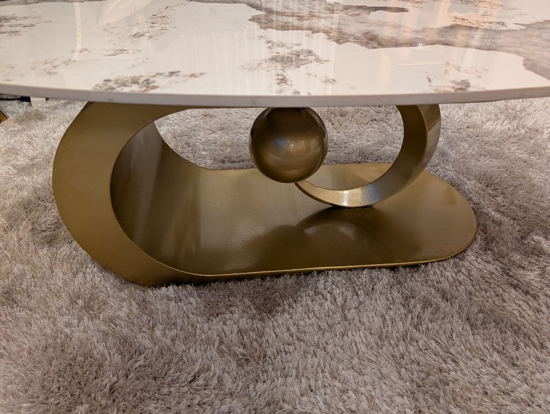 【ほぼ新品12万購入】モダンテーブル大理石風 コーヒーテーブル センターテーブル