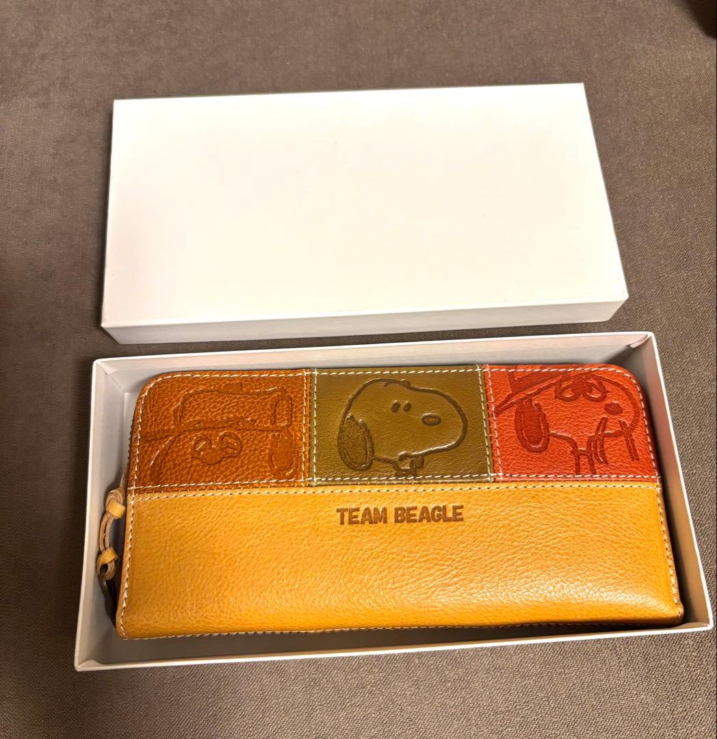 新品未使用 箱付き スヌーピー TEAM BEAGLE 長財布 定価15,950