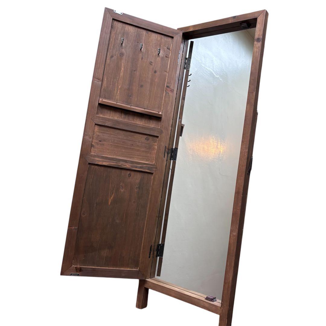 東谷　アンティーク調ドアミラー スタンドミラー
