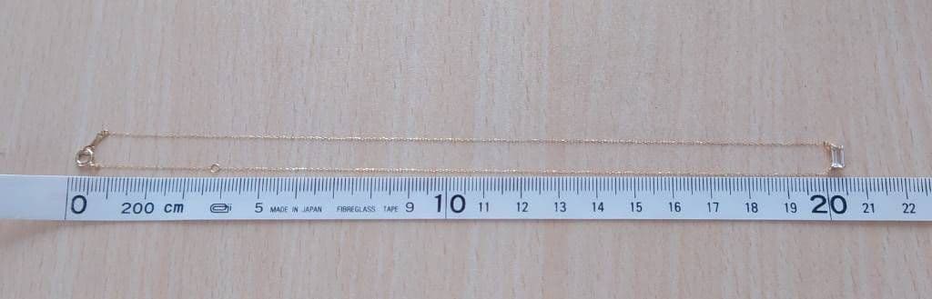 未使用　ツツミ　ホワイトトパーズ　ネックレス　スクエア　K10