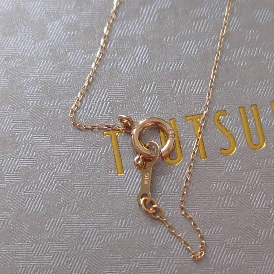 未使用　ツツミ　ホワイトトパーズ　ネックレス　スクエア　K10