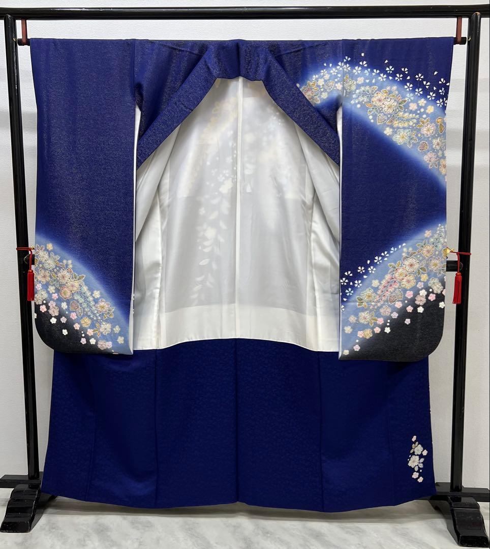 振り袖　フルセット　翠山工房　別誂長襦袢　落款　辻ヶ花　金通し　金彩加工　705
