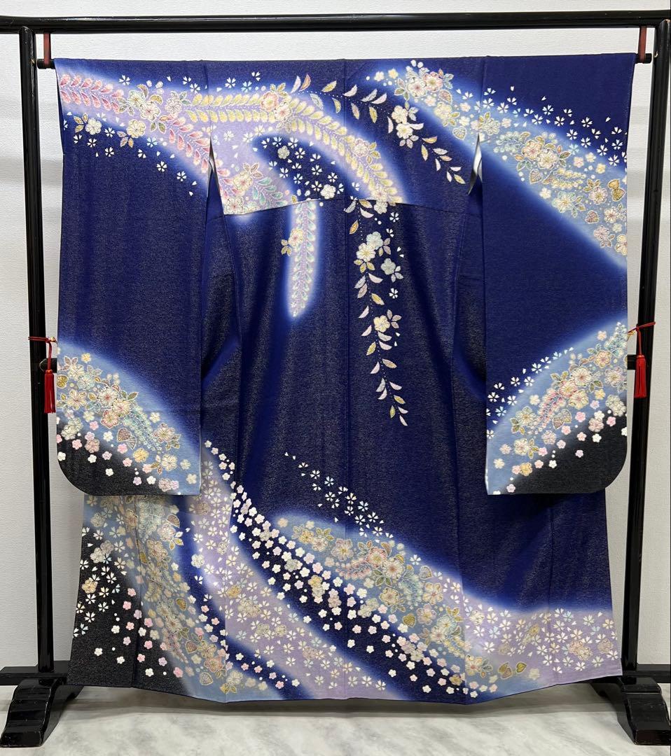 振り袖　フルセット　翠山工房　別誂長襦袢　落款　辻ヶ花　金通し　金彩加工　705