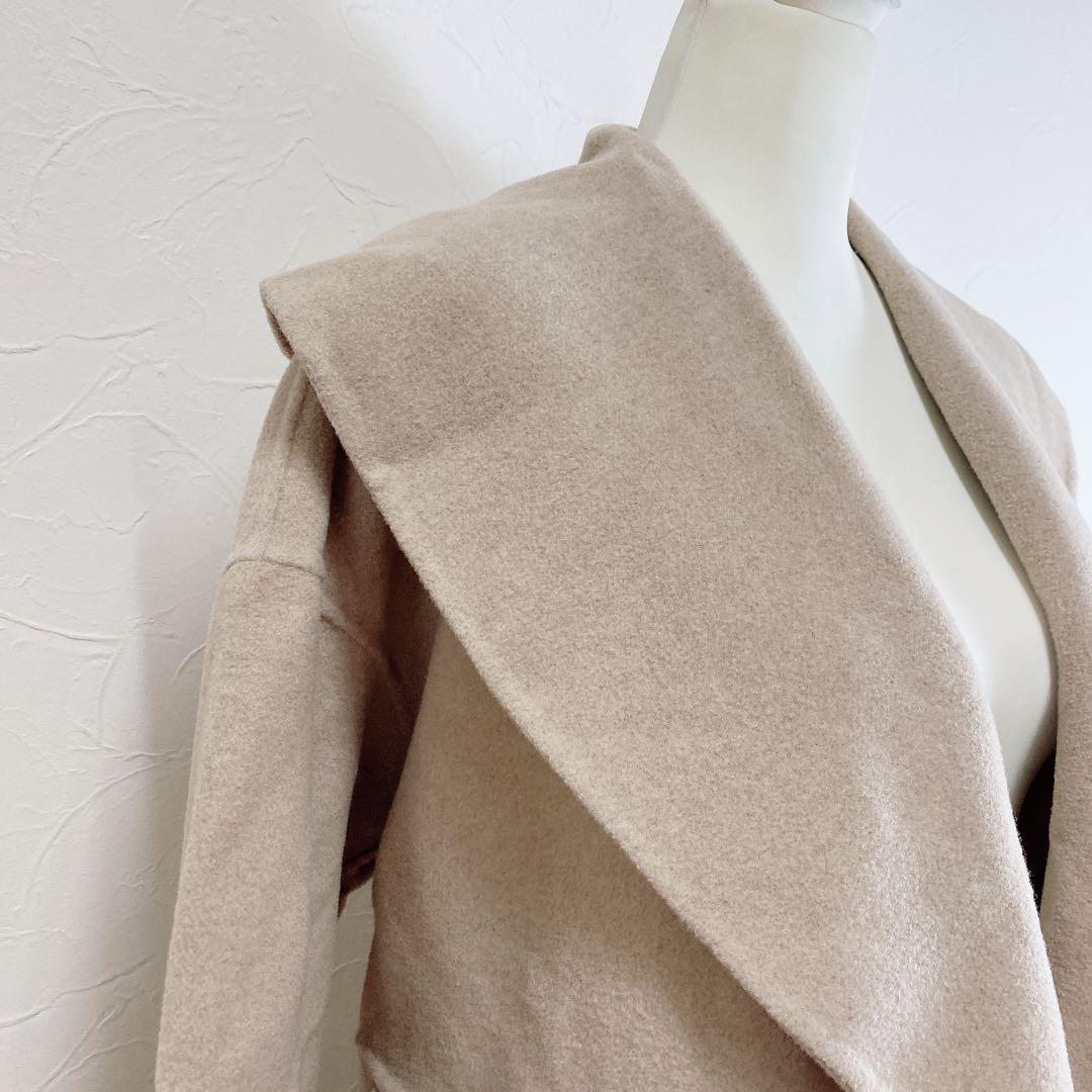 quaranciel リバー ケープ ショート コート ベージュ ベルト付き F