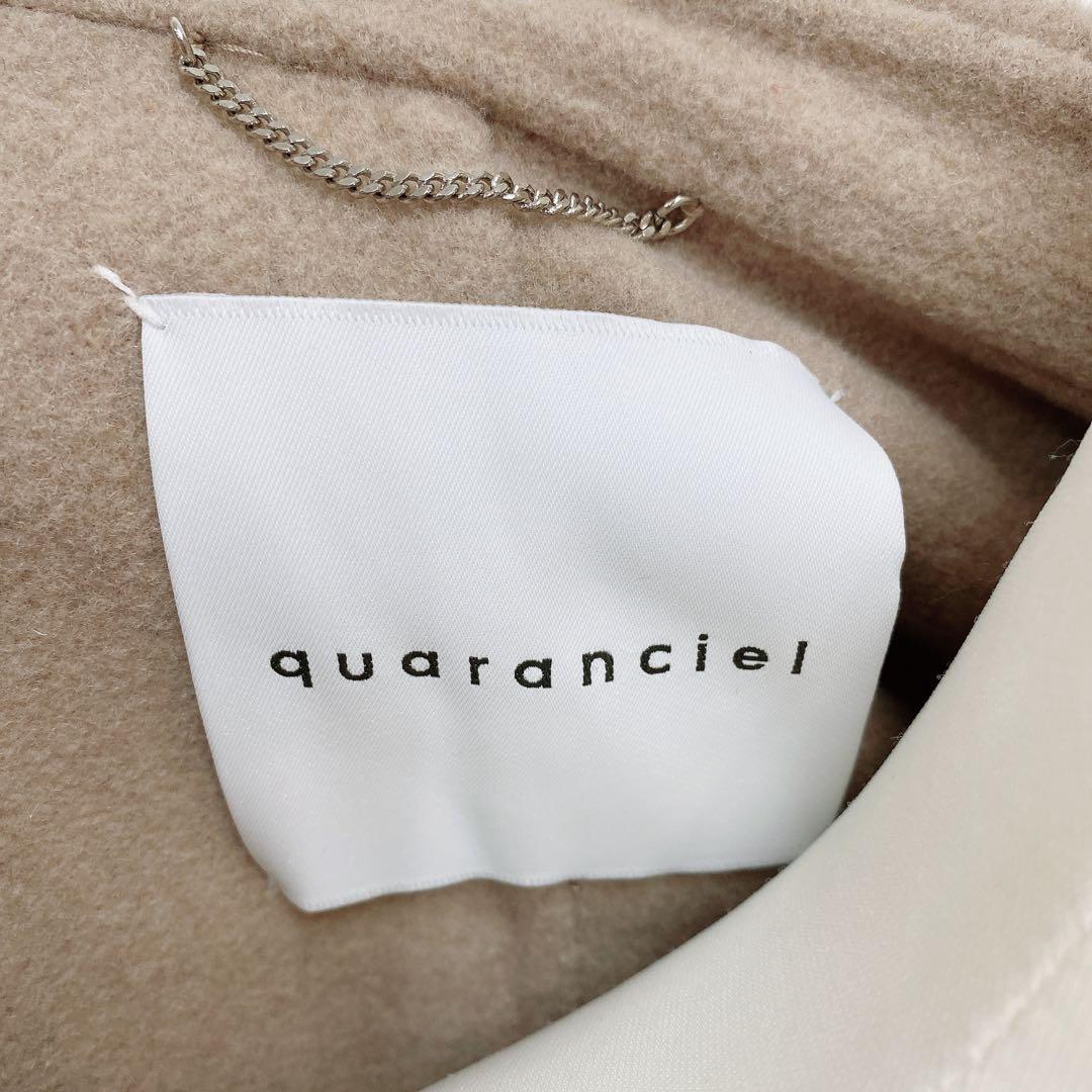 quaranciel リバー ケープ ショート コート ベージュ ベルト付き F