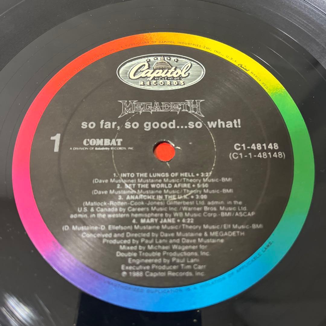 洋楽 MEGADETH / So Far So Good.. So What ! LP