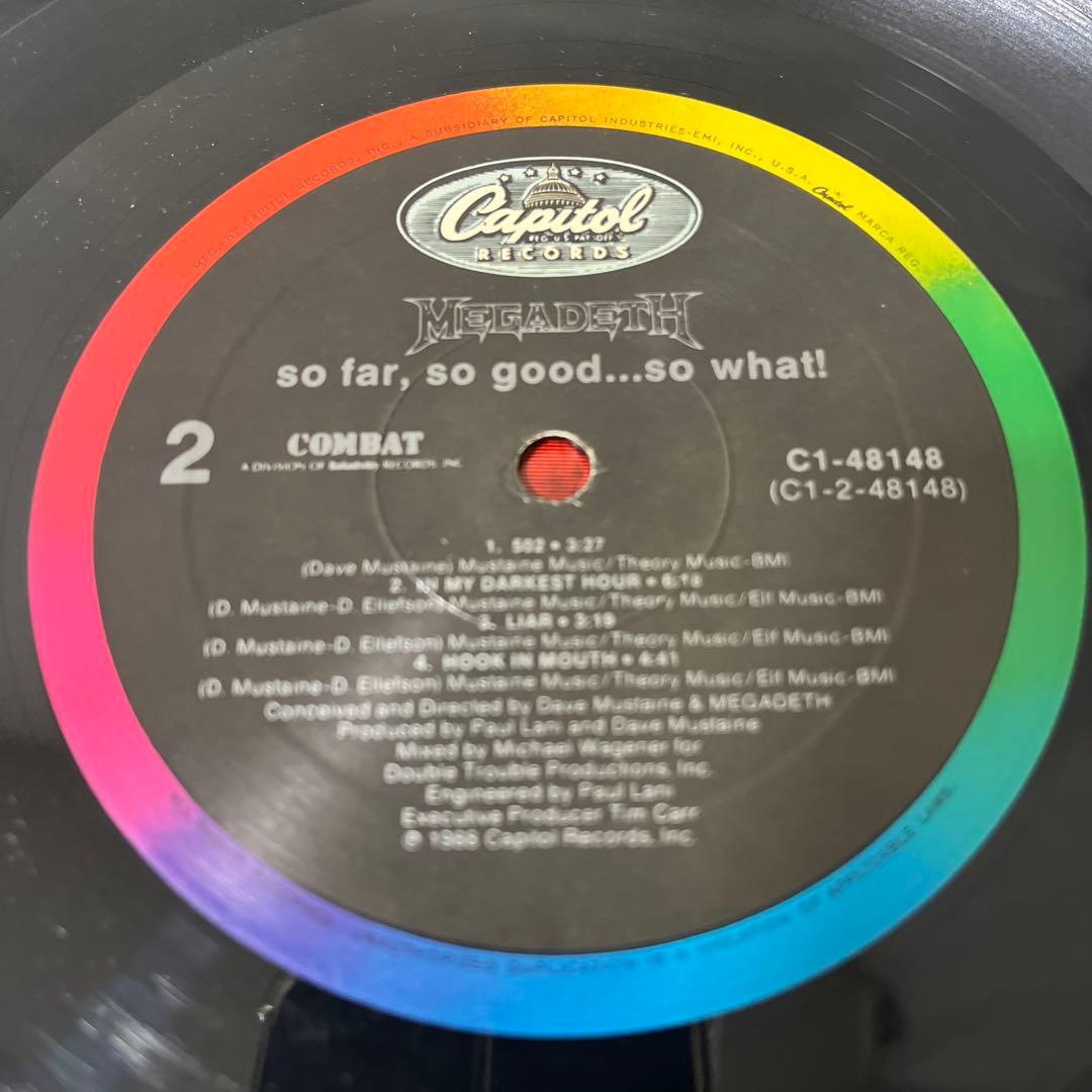 洋楽 MEGADETH / So Far So Good.. So What ! LP