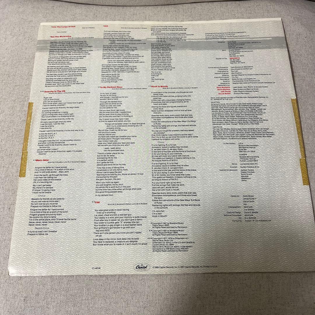 洋楽 MEGADETH / So Far So Good.. So What ! LP