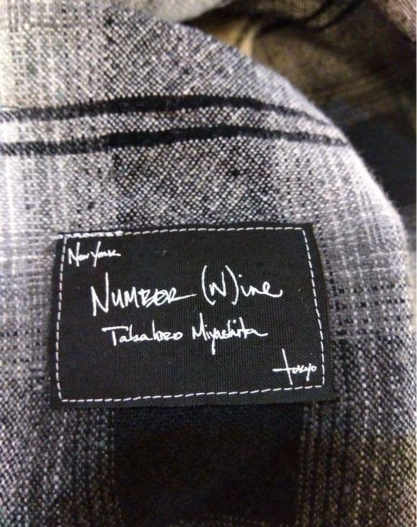 07AW NUMBER (N)INE オンブレチェック ラップスカート フリンジ