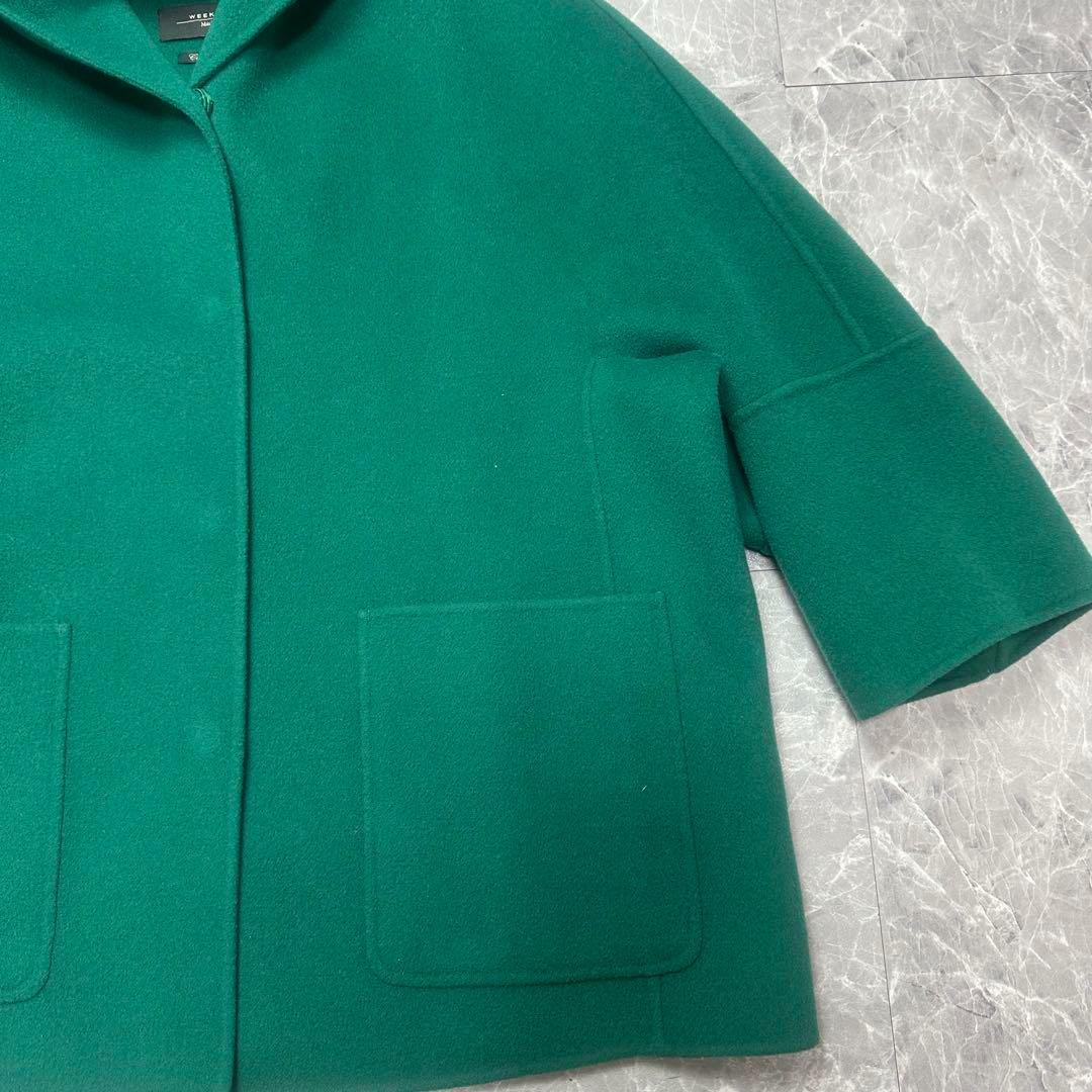 マックスマーラ♡クチートアマーノ　フード　リバーコート　グリーン　40