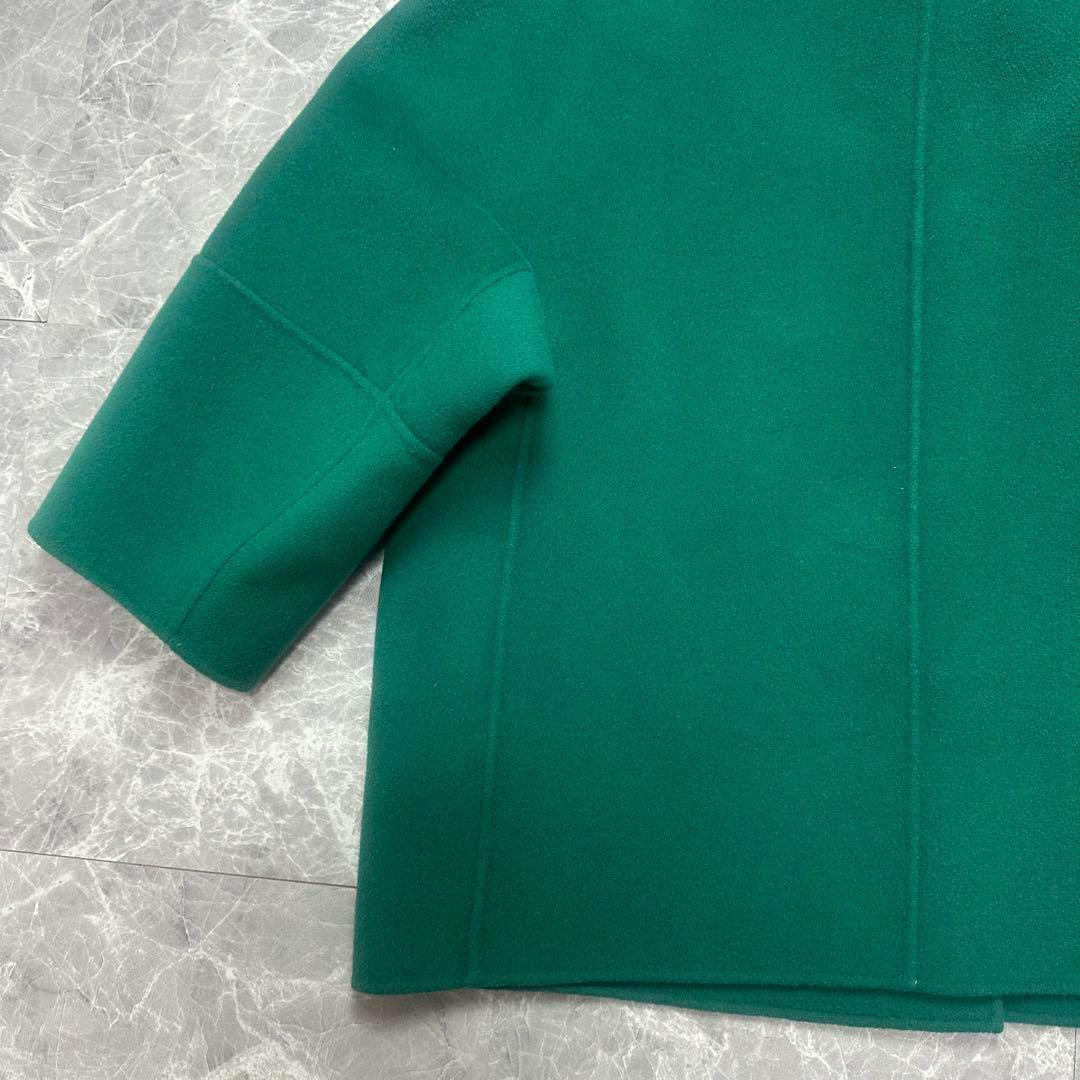 マックスマーラ♡クチートアマーノ　フード　リバーコート　グリーン　40