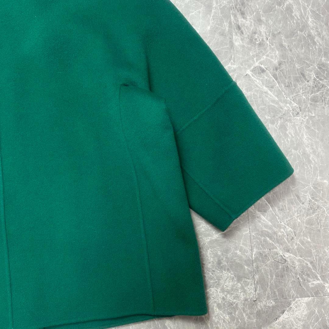 マックスマーラ♡クチートアマーノ　フード　リバーコート　グリーン　40