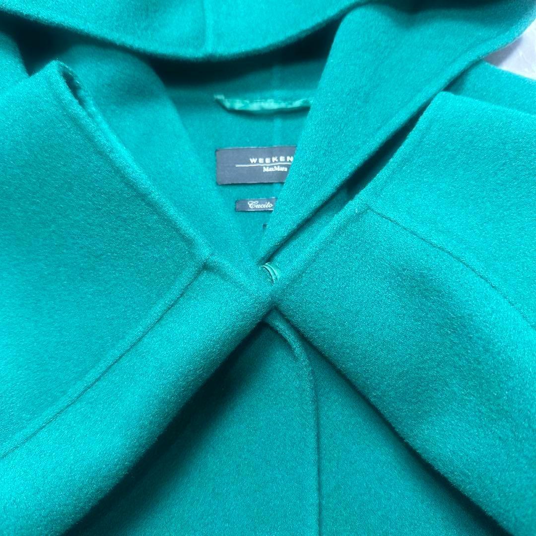 マックスマーラ♡クチートアマーノ　フード　リバーコート　グリーン　40