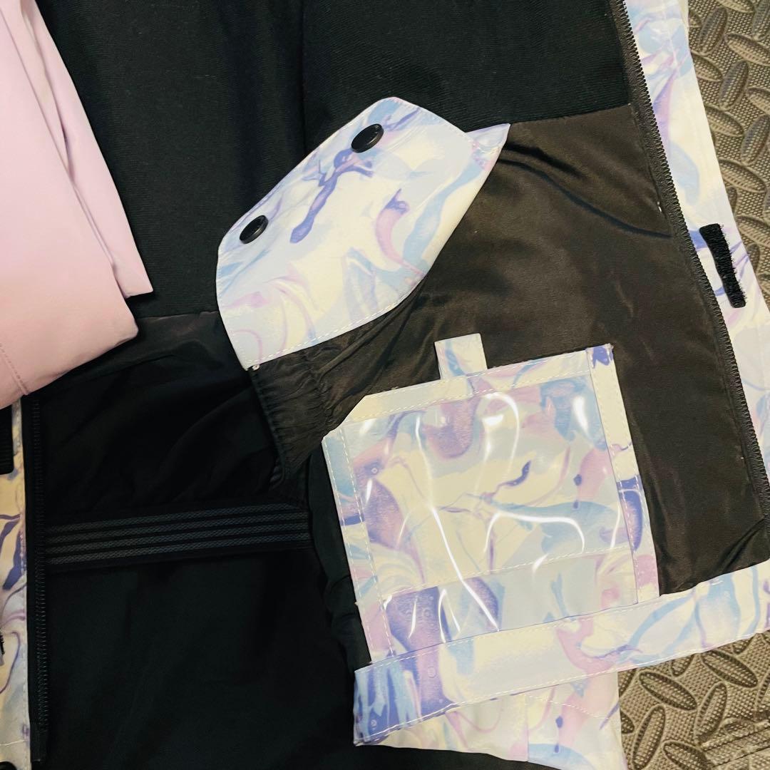 新品スノーボードウェア 女性用 青紫手袋付き