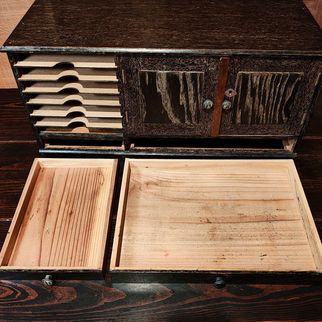 木製棚　書類棚　昭和レトロ　木箱　古家具