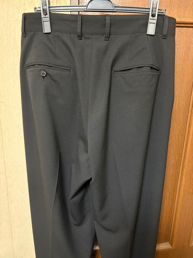 パンツ TTT MSW Wool polyester wide pants BLACK