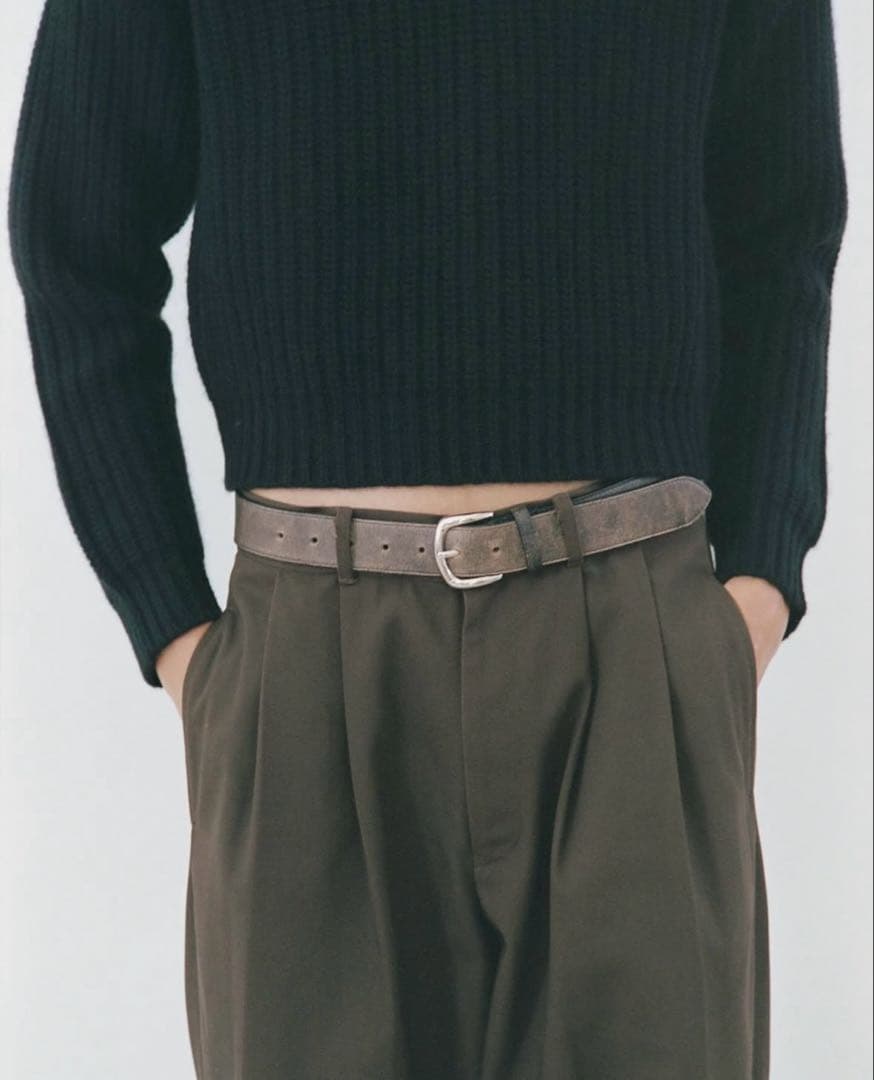 パンツ TTT MSW Wool polyester wide pants BLACK