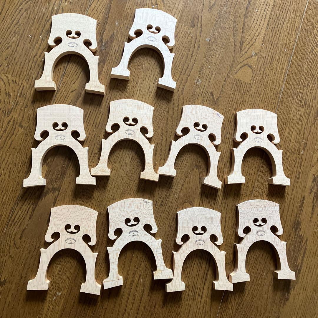 チェロ駒10点セット■ベルギー式・刻印アリ▪️処分品