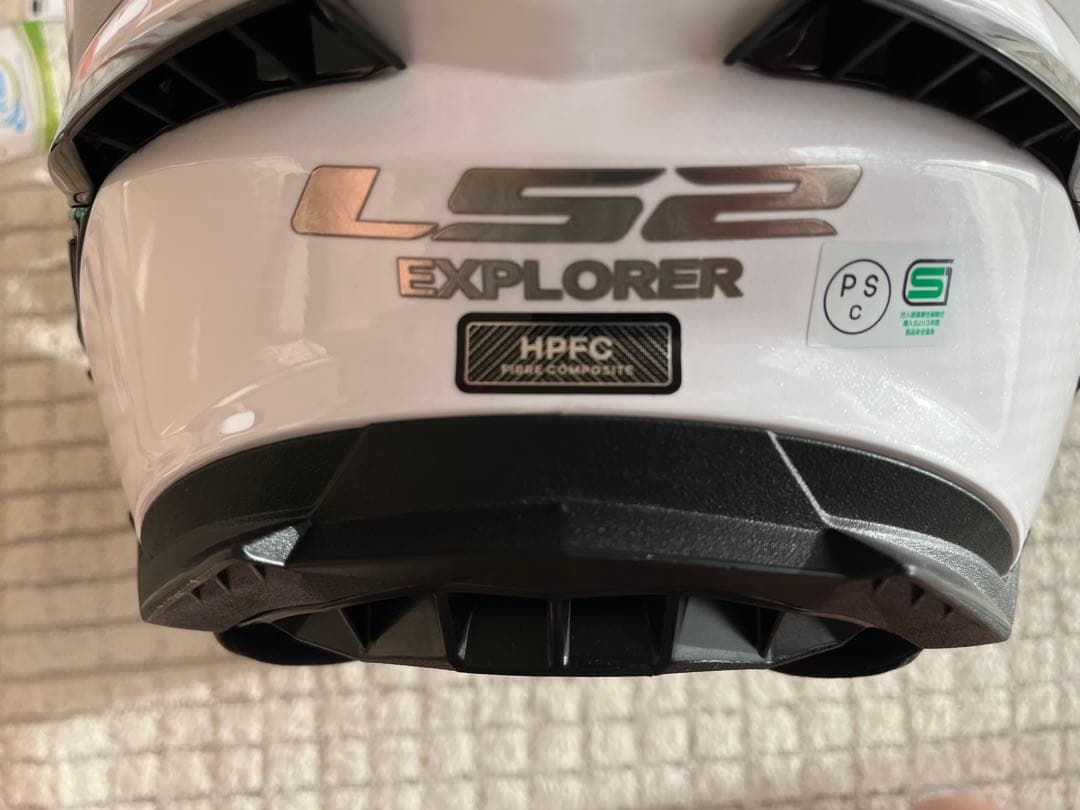 LS2 エクスプローラF ホワイト アドベンチャー　オフロード　ヘルメット S