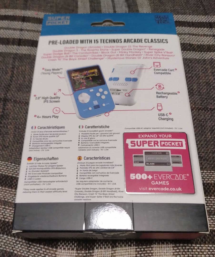 Evercade　SUPER POCKET Double Dragon 青