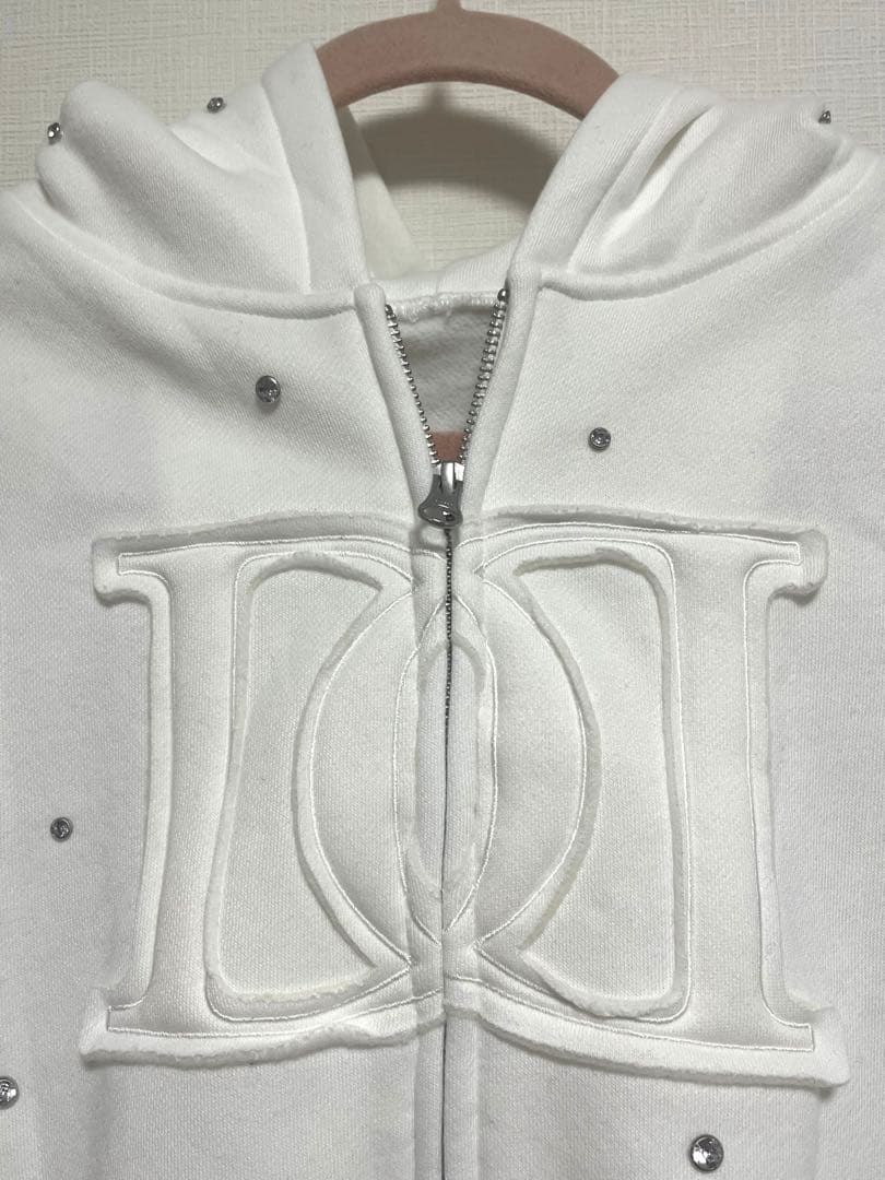 新品　ダーリッチDarich DDロゴビジュージップパーカー ホワイトF