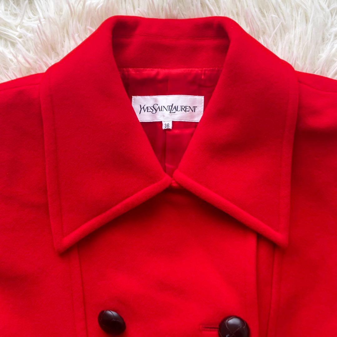 【‼️合馬公式アカウント1‼️】 イヴサンローラン コート 赤