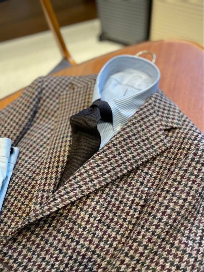 BEAMS F / HARRIS TWEED ハウンドトゥース ジャケット