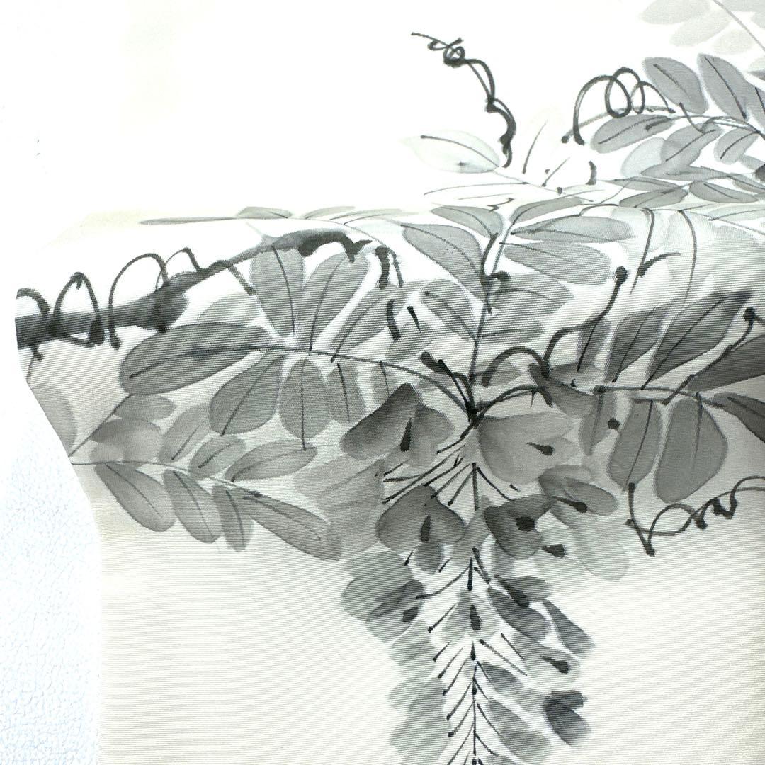 専用帯6081 ●高級 正絹 塩瀬 落款 作家物 名古屋仕立て 名古屋帯 藤の花