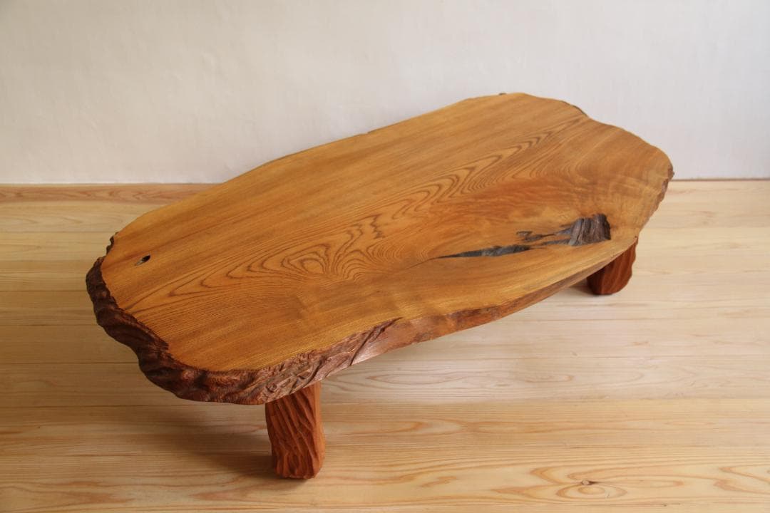 一枚板　天然木　ローテーブル　幅約124㎝