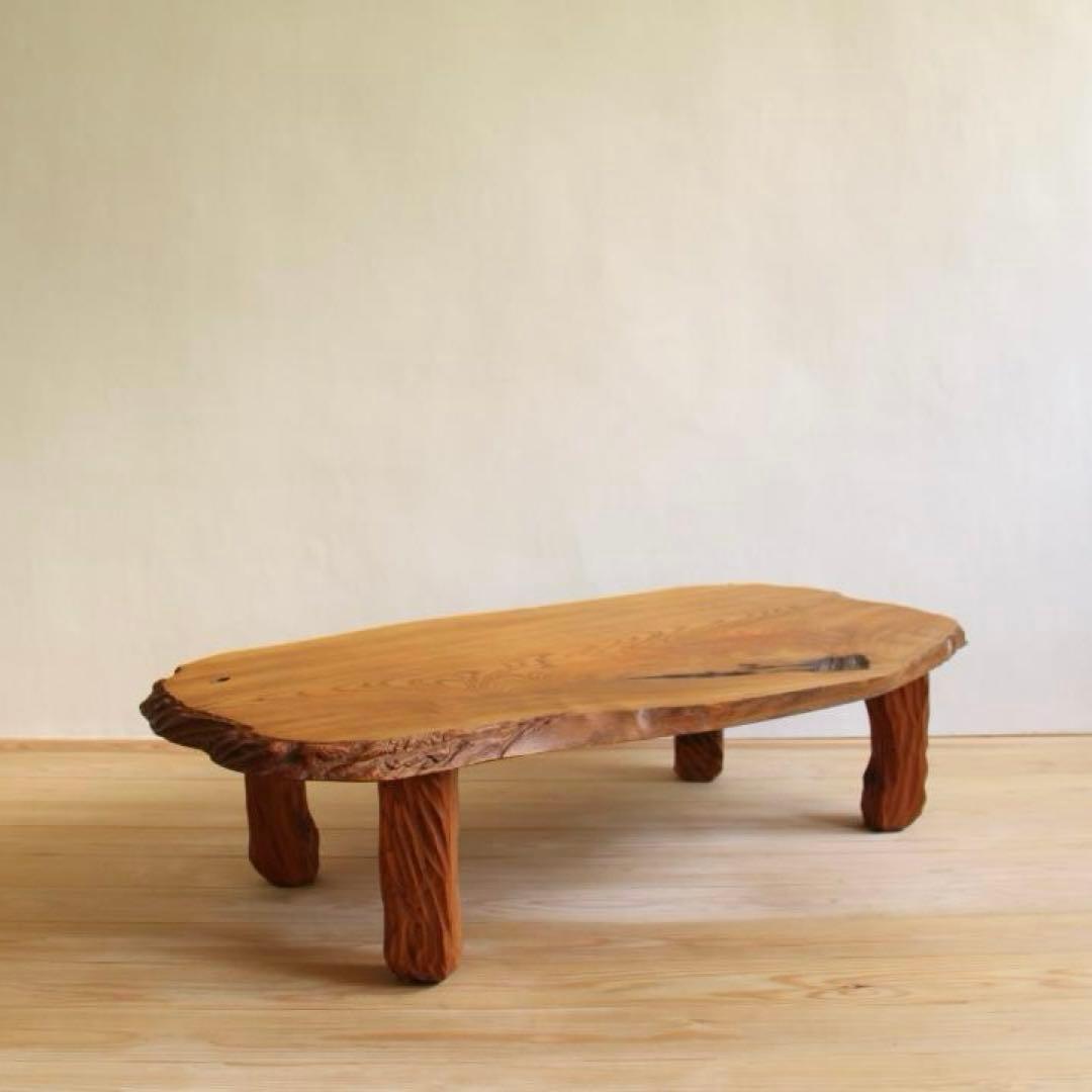 一枚板　天然木　ローテーブル　幅約124㎝