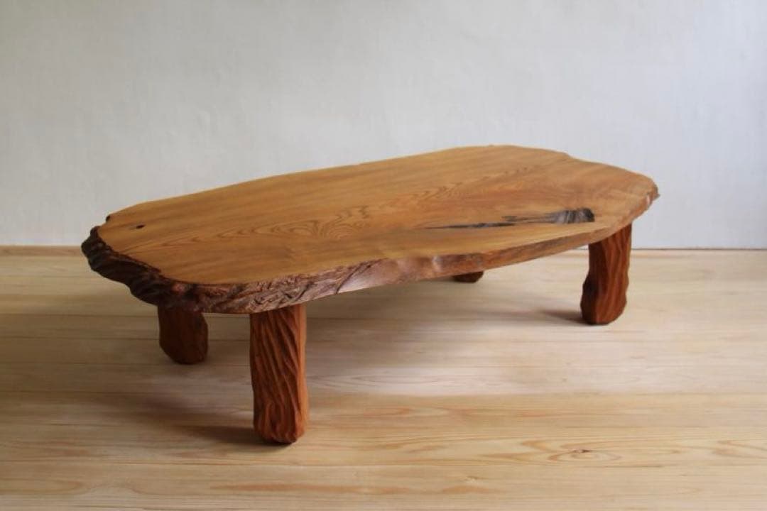 一枚板　天然木　ローテーブル　幅約124㎝