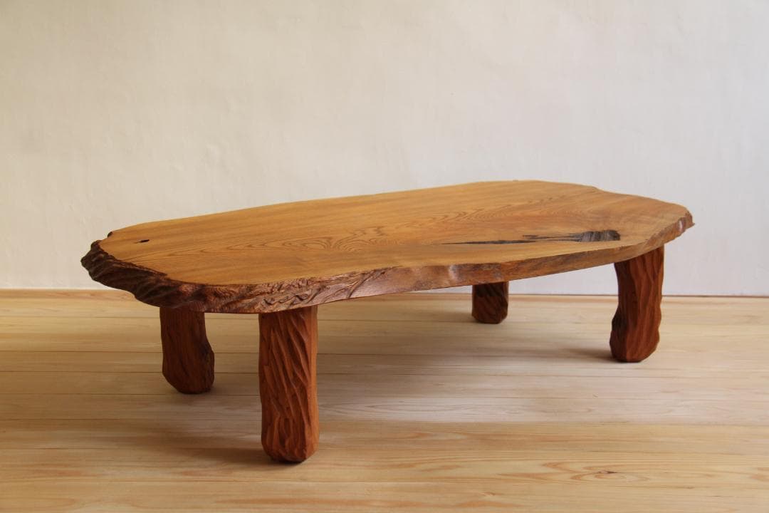 一枚板　天然木　ローテーブル　幅約124㎝