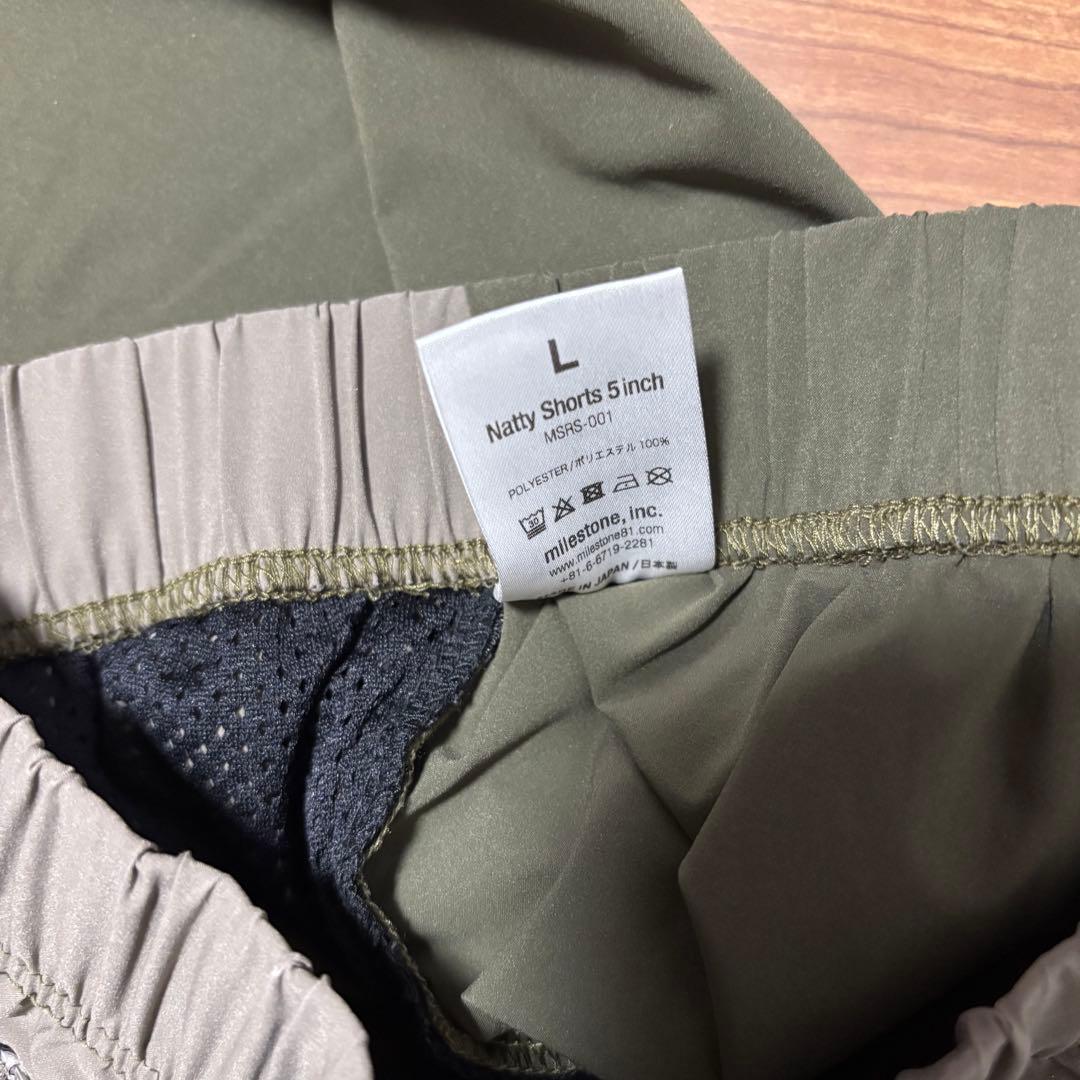 milestone オリーブグリーン ショートパンツ