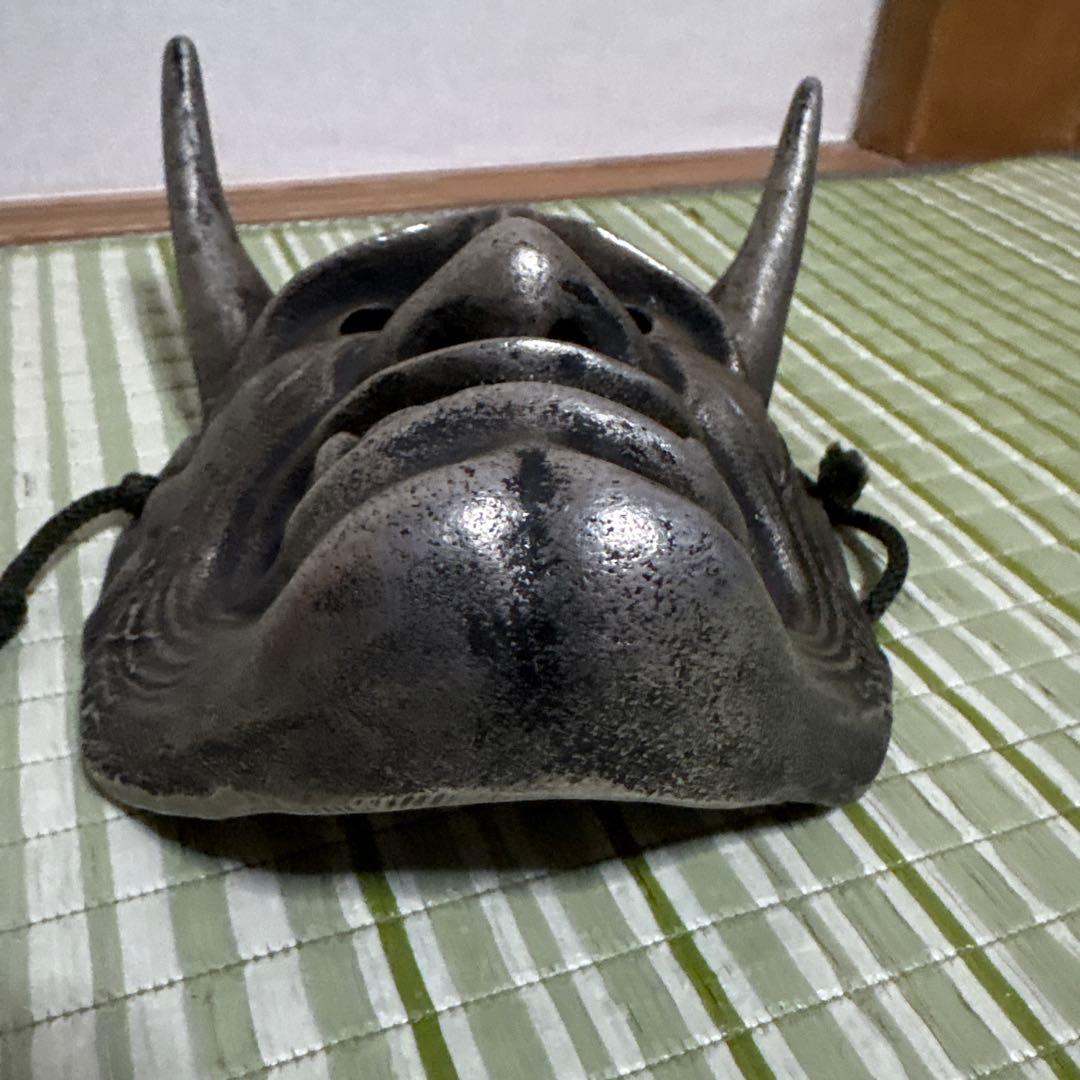 お面　能面　般若　鬼　はんにゃ　伝統工芸　神楽面　壁掛け　置物　角　合金 魔除け