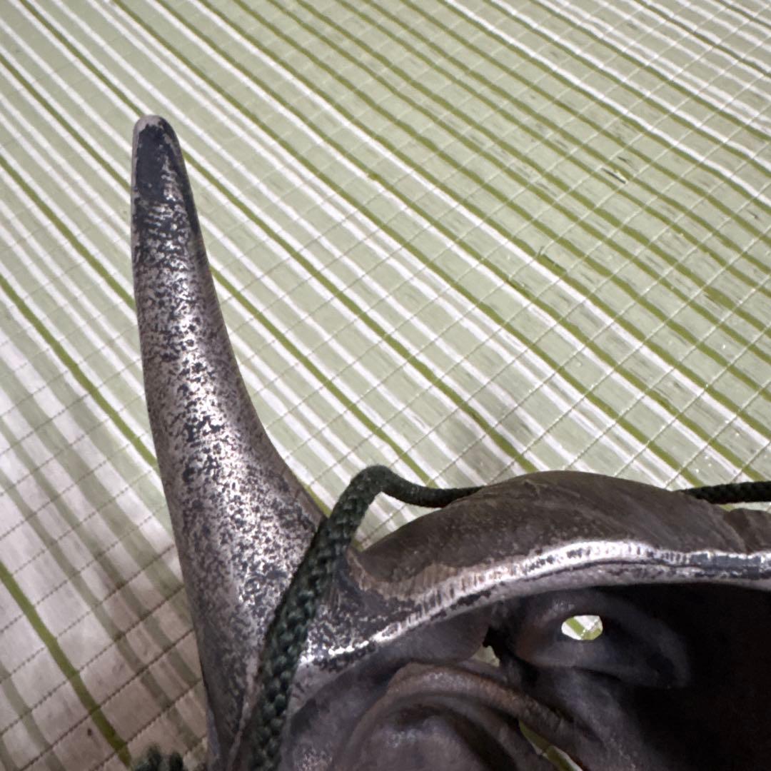 お面　能面　般若　鬼　はんにゃ　伝統工芸　神楽面　壁掛け　置物　角　合金 魔除け