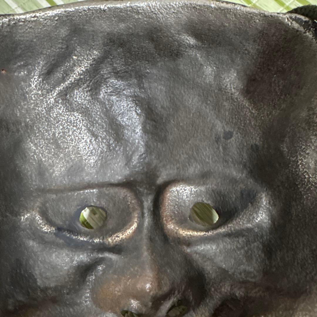 お面　能面　般若　鬼　はんにゃ　伝統工芸　神楽面　壁掛け　置物　角　合金 魔除け