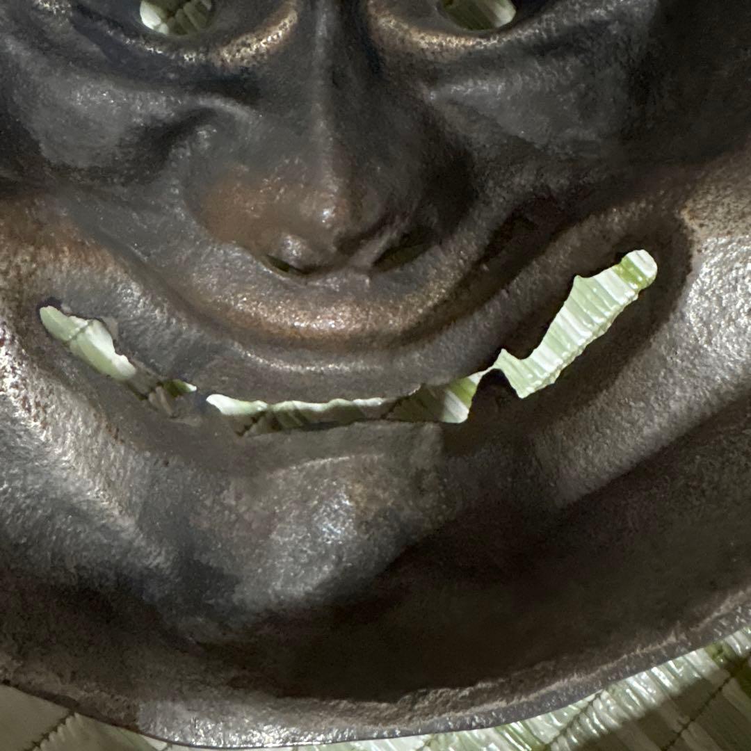 お面　能面　般若　鬼　はんにゃ　伝統工芸　神楽面　壁掛け　置物　角　合金 魔除け