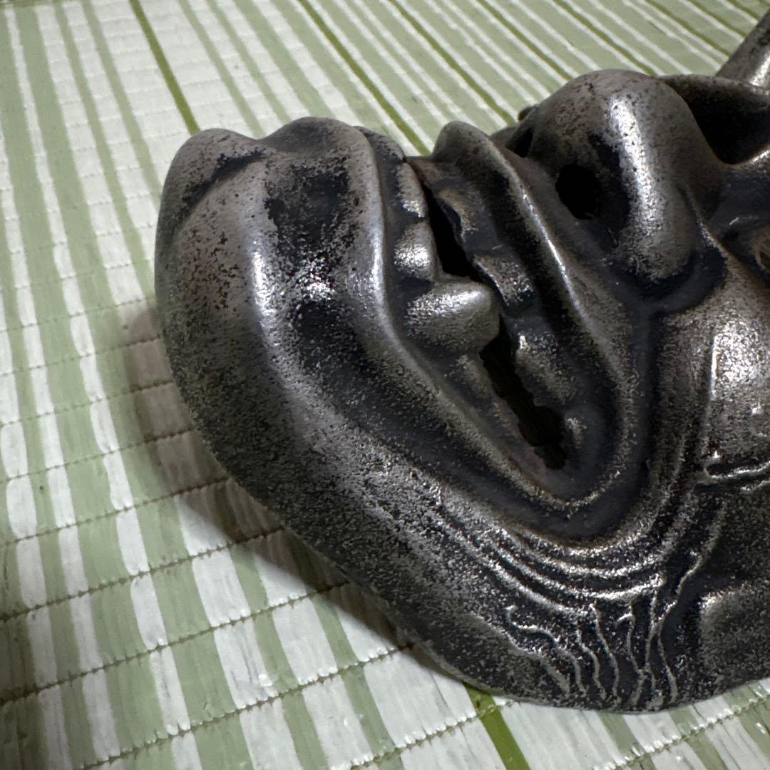 お面　能面　般若　鬼　はんにゃ　伝統工芸　神楽面　壁掛け　置物　角　合金 魔除け