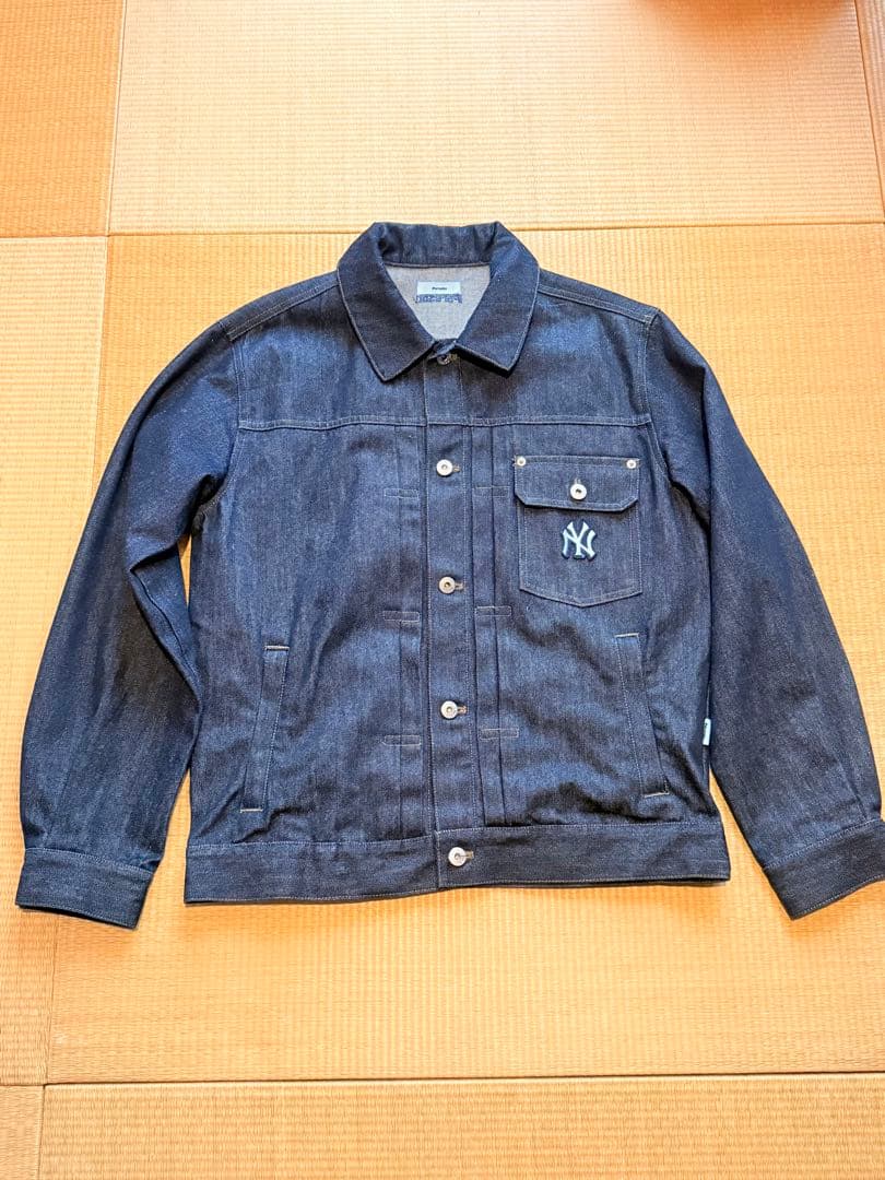 Perushu × MLB コラボリジットデニムジャケット　ネイビー　Mサイズ