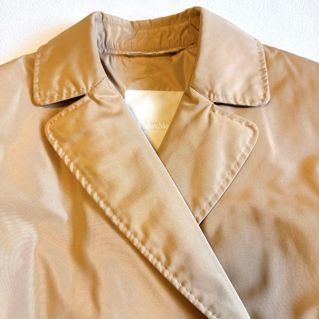 S Max MARA 中綿コート　ロングコート ゴールド金具　ベージュ38