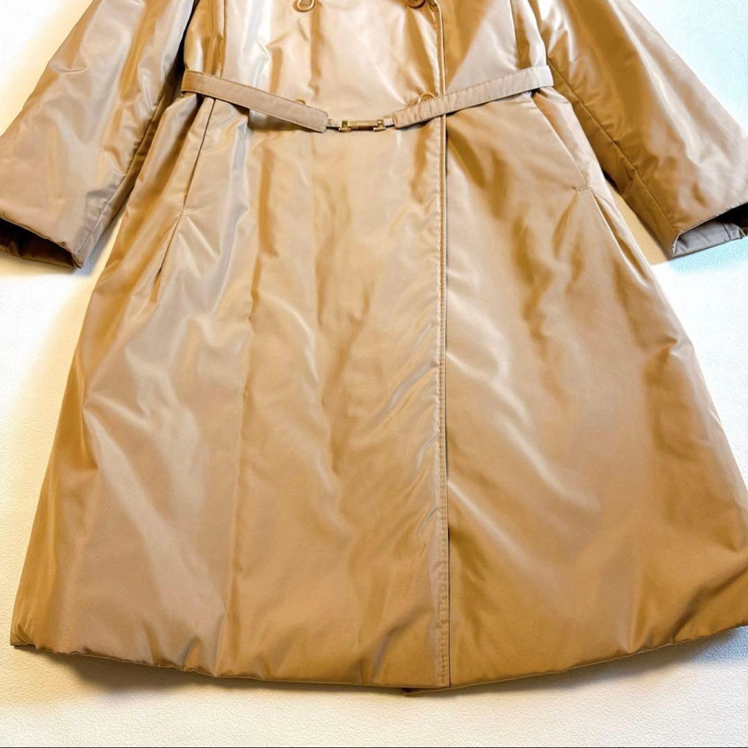 S Max MARA 中綿コート　ロングコート ゴールド金具　ベージュ38