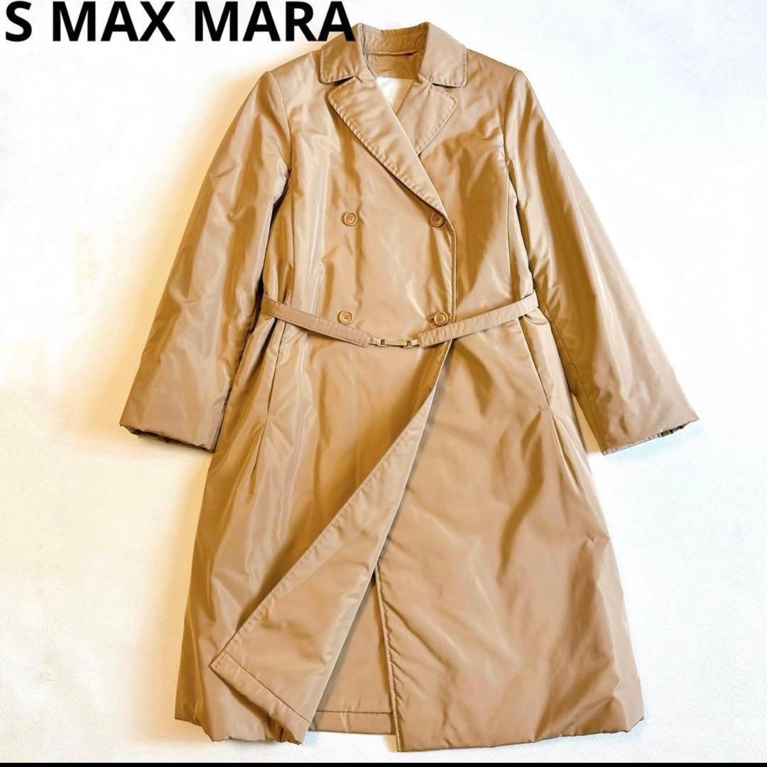 S Max MARA 中綿コート　ロングコート ゴールド金具　ベージュ38